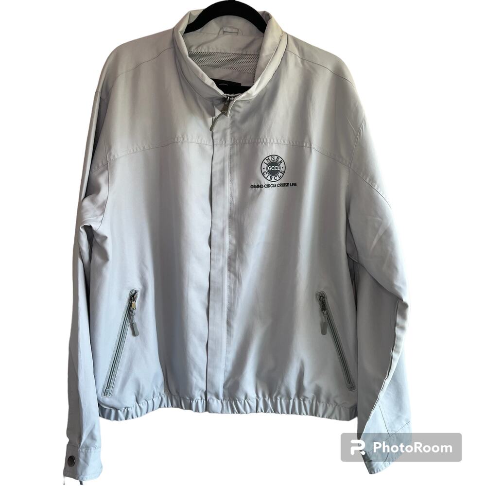 Inner Circle Grand Circle Cruise Line zip up Windbreaker Jacket Size Large